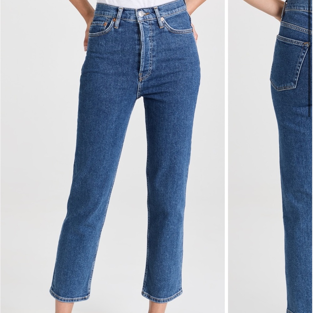 RE/DONE 70s Ultra High Rise Stove Pipe Jeans. Size 25. Like new.